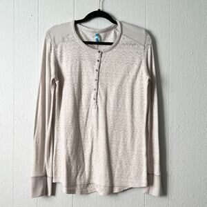 Kuhl Thermal Womens Medium Henley Stretch Cotton Warm Cozy Casual Outdoors Boho